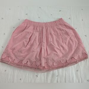 Abercrombie kids pink double layered elastic waist band skirt